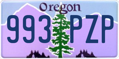 OR license plate 993PZP
