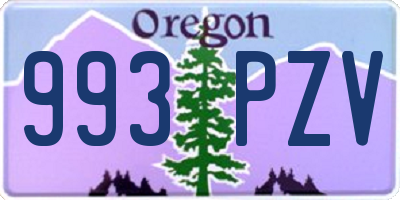 OR license plate 993PZV