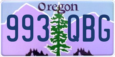 OR license plate 993QBG