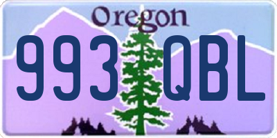 OR license plate 993QBL