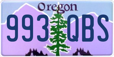 OR license plate 993QBS