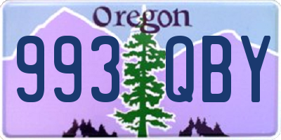 OR license plate 993QBY
