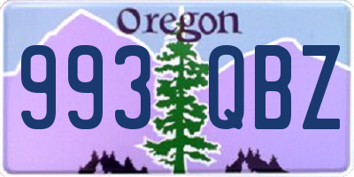 OR license plate 993QBZ