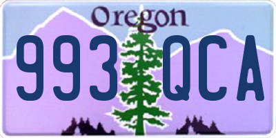 OR license plate 993QCA