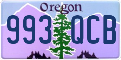 OR license plate 993QCB