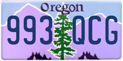 OR license plate 993QCG