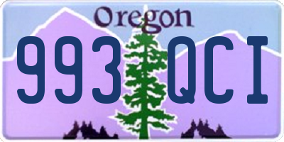 OR license plate 993QCI