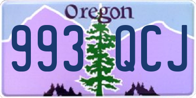 OR license plate 993QCJ