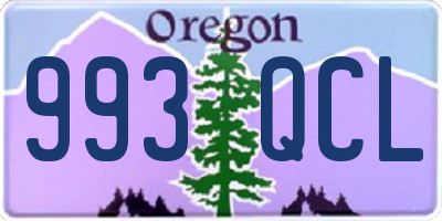 OR license plate 993QCL