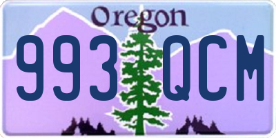 OR license plate 993QCM