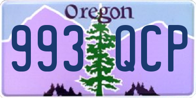 OR license plate 993QCP