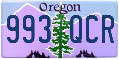 OR license plate 993QCR