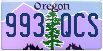 OR license plate 993QCS