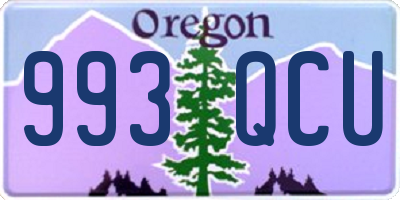 OR license plate 993QCU