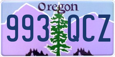 OR license plate 993QCZ