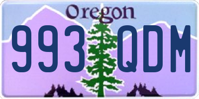 OR license plate 993QDM