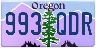 OR license plate 993QDR