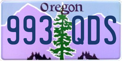 OR license plate 993QDS