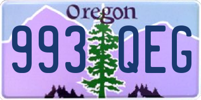 OR license plate 993QEG