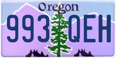 OR license plate 993QEH