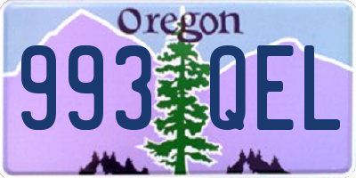 OR license plate 993QEL