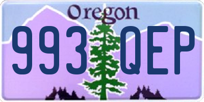 OR license plate 993QEP
