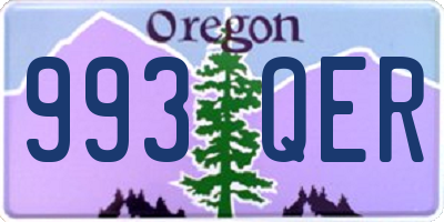 OR license plate 993QER