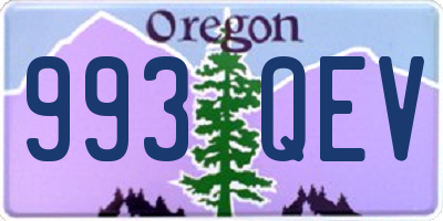OR license plate 993QEV
