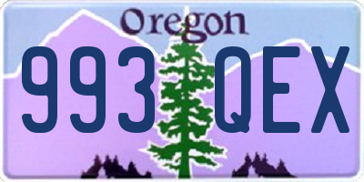 OR license plate 993QEX