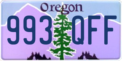 OR license plate 993QFF