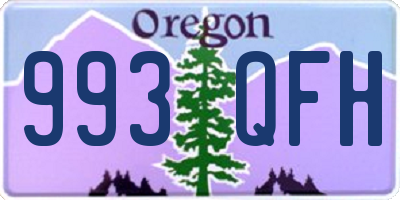 OR license plate 993QFH