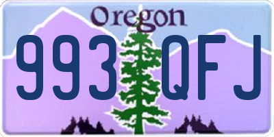 OR license plate 993QFJ