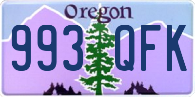OR license plate 993QFK