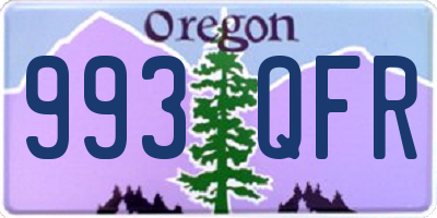 OR license plate 993QFR