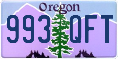 OR license plate 993QFT