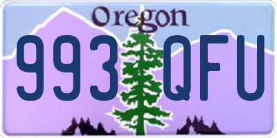 OR license plate 993QFU