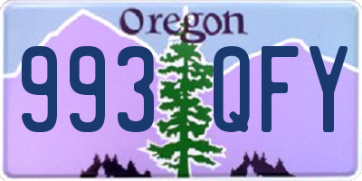 OR license plate 993QFY