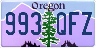OR license plate 993QFZ