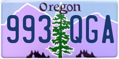 OR license plate 993QGA