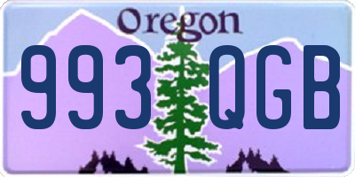 OR license plate 993QGB