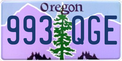 OR license plate 993QGE