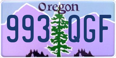 OR license plate 993QGF