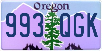 OR license plate 993QGK