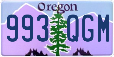 OR license plate 993QGM