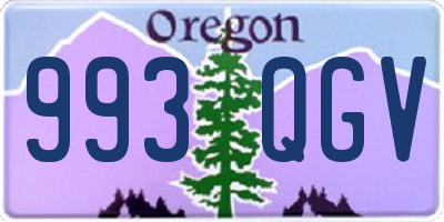 OR license plate 993QGV