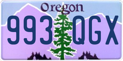 OR license plate 993QGX