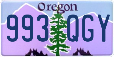 OR license plate 993QGY