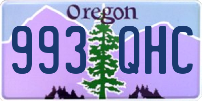 OR license plate 993QHC
