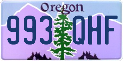 OR license plate 993QHF