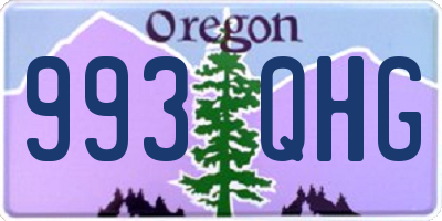 OR license plate 993QHG